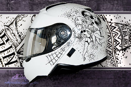 Аэрография на шлемах, рисунки на шлем, мото, хоккейный, сноубордический
